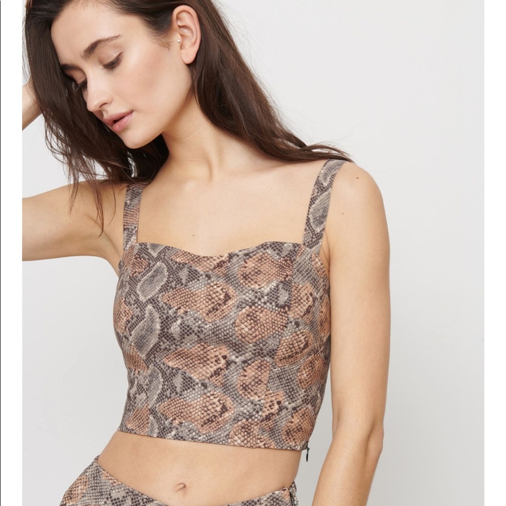 Faux Snakeskin Sweetheart Bustier